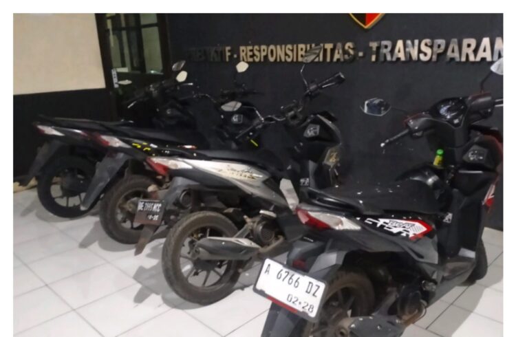 Barang bukti curanmor yang di sita Polisi