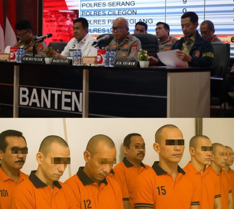 polda banten sikat ratusan preman