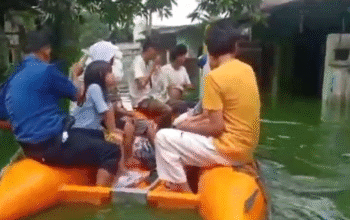 banjir di villa tomang baru pasar kemis tangerang