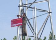 Langgar Perda, Tower BTS di Buaran Indah Disegel Satpol PP