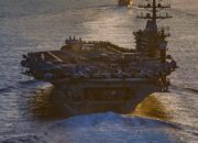 armada perang presiden as donald trump di laut merah