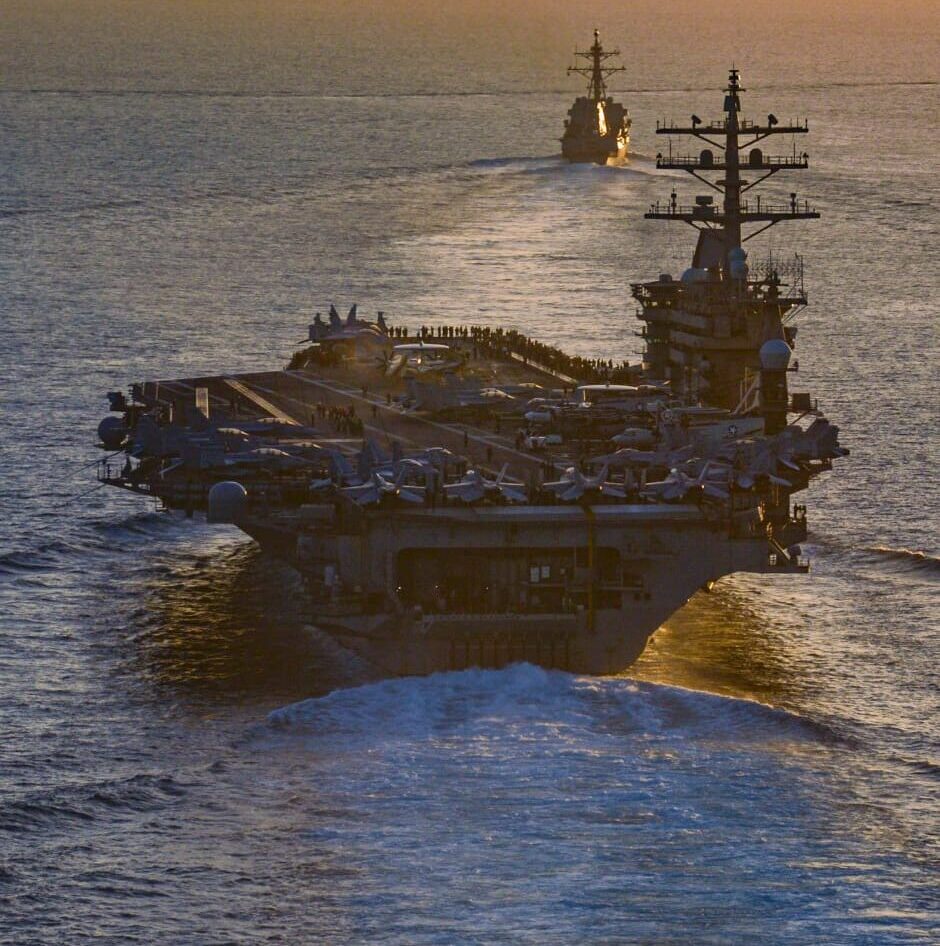 armada perang presiden as donald trump di laut merah
