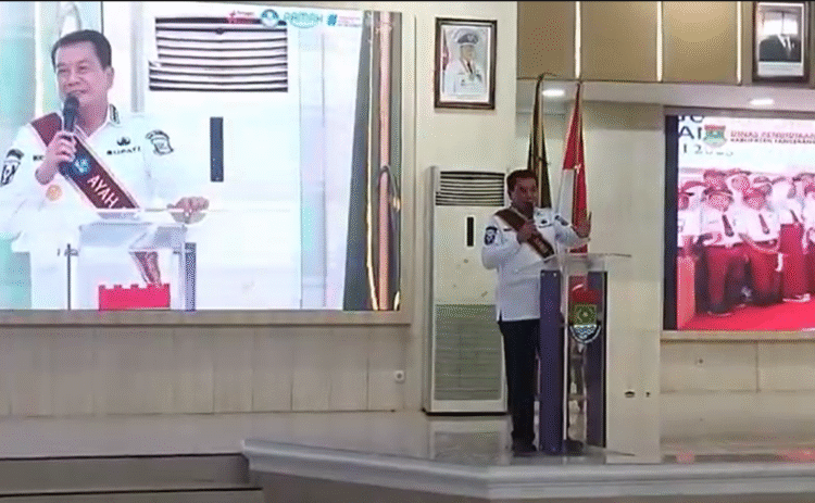 bupati tangerang maesyal rasyid saat mou dengan swasta penyelenggara pendidikan sekolah gratis