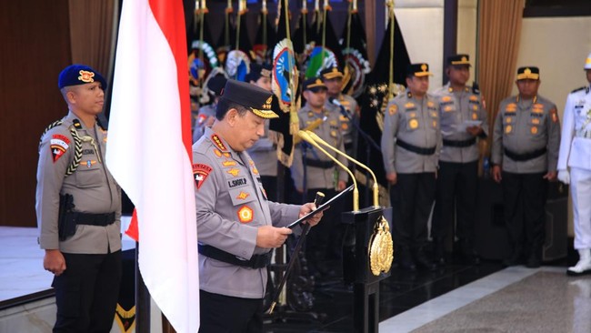 kapolri melantik wakapolri dan kapolda metro jaya