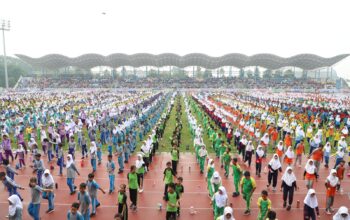 Rekor Senam Anak Indonesia Hebat Mendapat Pengakuan MURI