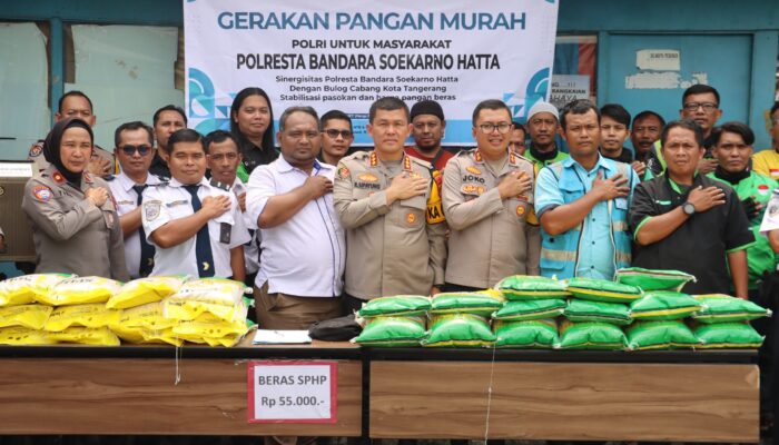 Bantu Ringankan Beban Ekonomi Masyarakat Polresta Bandara Soetta Gelar Bakkes dan Baksos