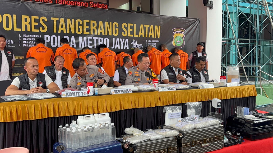 polres tangsel Ungkap jaringan Pengedar Tembakau Sintetis