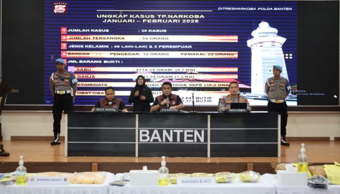 Polda Banten Klaim  Selamatkan 46.501 Jiwa dari Bahaya Narkotika