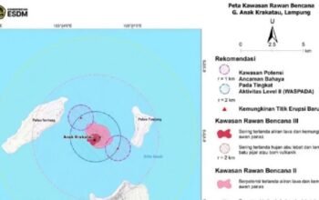 Muncul Cikal Bakal Gunung Cucu Krakatau di Perairan Selat Sunda