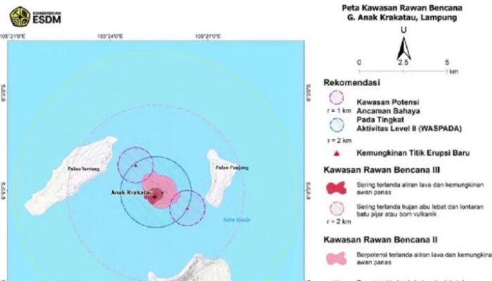 Muncul Cikal Bakal Gunung Cucu Krakatau di Perairan Selat Sunda